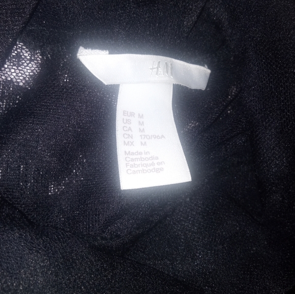 H&M Elegant Black Sheer Lace Bodysuit - Picture 3 of 3